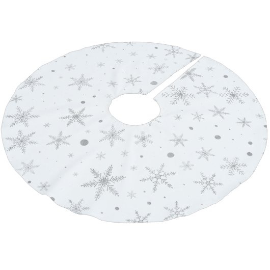 Twinkle Snowflake -Silver Grey & White- Kerstboom Rok (Gekanteld)
