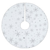 Twinkle Snowflake -Silver Grey & White- Kerstboom Rok (Voorkant)