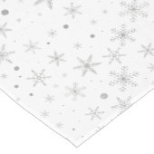 Twinkle Snowflake -Silver Grey & White- Korte Tafelloper (Hoek)