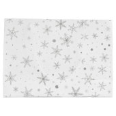 Twinkle Snowflake -Silver Grey & White- Large Cadeautasje (Achterkant)