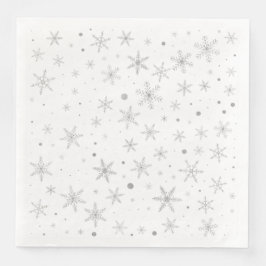 Twinkle Snowflake -Silver Grey & White- Servetten
