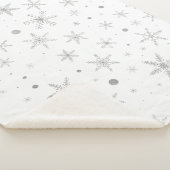 Twinkle Snowflake -Silver Grey & White- Sherpa Deken (3/4)