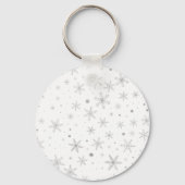 Twinkle Snowflake -Silver Grey & White- Sleutelhanger (Voorkant)