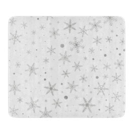 Twinkle Snowflake -Silver Grey & White- Snijplank