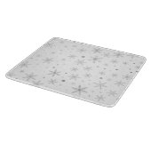 Twinkle Snowflake -Silver Grey & White- Snijplank (Hoek)