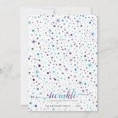 Twinkle Snowflakes | Purple & Teal Feestdagenkaart (Achterkant)
