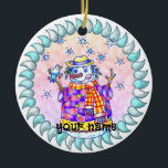 Twinkle Snowman Keramisch Ornament<br><div class="desc">Twinkle Snowman ornament van ArtMuvz. Bijpassende sneeuwman kleding,  T-shirts,  vakantie geschenken. Snowman T-shirt,  kerstcadeaus en winterkleding.</div>