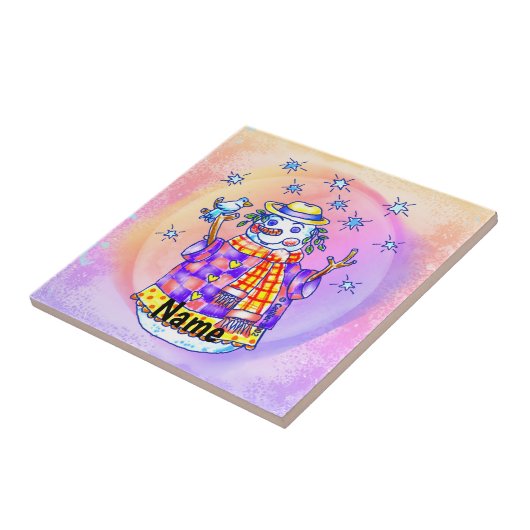 Twinkle Snowman  Tegeltje (Zijkant)