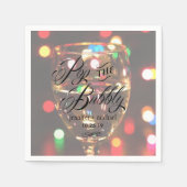 Twinkle Sparkle Bokeh Light Champagne Glass Custom Servetten (Voorkant)