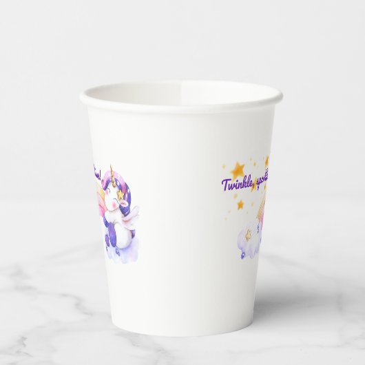 ⭐ Twinkle Sparkle Unicorn Papier Cup 🌈✨ Papieren Bekers (Links)