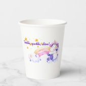 ⭐ Twinkle Sparkle Unicorn Papier Cup 🌈✨ Papieren Bekers (Voorkant)
