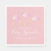 Twinkle sprinkel kleine ster baby girl shower roze servet (Voorkant)