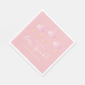 Twinkle sprinkel kleine ster baby girl shower roze servet (Hoek)