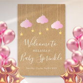 Twinkle Sprinkle Baby Girl Shower Boho Welkom Poster