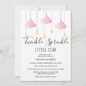 Twinkle Sprinkle Baby Shower Roze Rustieke Boho Kaart (Voorkant)