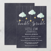 Twinkle Sprinkle Baby shower Sprinkle krijtbord Kaart (Voorkant / Achterkant)