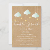 Twinkle Sprinkle Baby shower / Sprinkle Rustic Kaart (Voorkant)