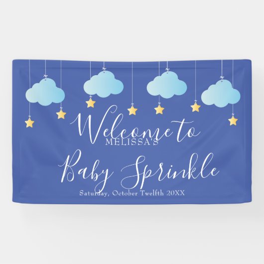Twinkle Sprinkle Baby shower / Sprinkle Welcome Spandoek (Horizontaal)