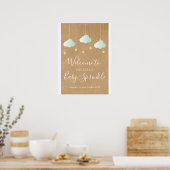 Twinkle Sprinkle Baby Shower / Sprinkle Welkom Poster (Keuken)