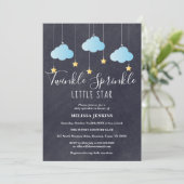 Twinkle Sprinkle Baby Sprinkle / Bruiloft Krijtbor Kaart (Staand voorkant)