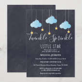 Twinkle Sprinkle Baby Sprinkle / Douche krijtbord Kaart (Voorkant / Achterkant)
