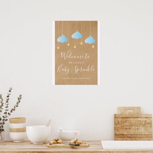Twinkle Sprinkle Baby Sprinkle / Shower Welkom Poster (Keuken)