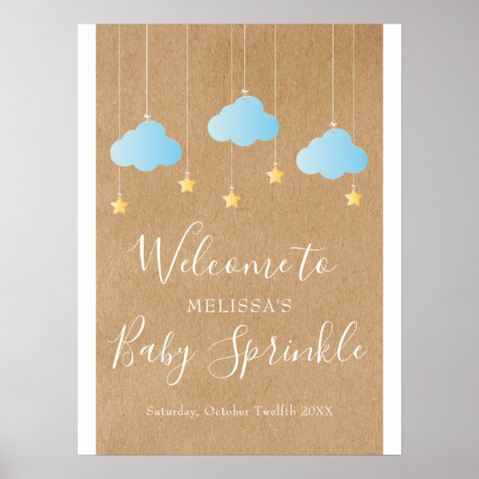 Twinkle Sprinkle Baby Sprinkle / Shower Welkom Poster (Voorkant)