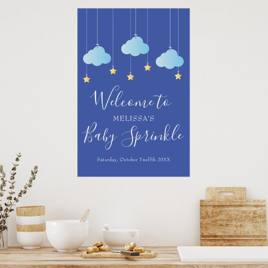 Twinkle Sprinkle Baby Sprinkle / Shower Welkom Poster (Keuken)