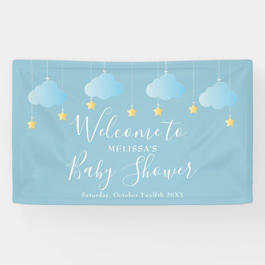 Twinkle Sprinkle Baby Sprinkle Shower Welkom Spandoek (Horizontaal)