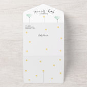 Twinkle Sprinkle Gender Neutraal Baby shower All In One Uitnodiging (Buitenkant)