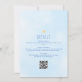 Twinkle Sprinkle Jongen Blauw All In One Baby Show Kaart (Achterkant)