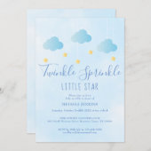 Twinkle Sprinkle Jongen Blauw All In One Baby Show Kaart (Voorkant / Achterkant)