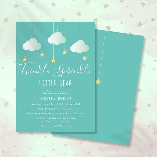 Twinkle Sprinkle Kleine Ster Baby Shower Kaart