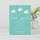 Twinkle Sprinkle Kleine Ster Baby Shower Kaart (Staand voorkant)