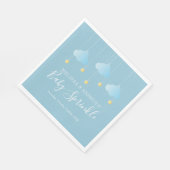 Twinkle Sprinkle Kleine Ster Blauwe Baby Strooigoe Servet (Hoek)