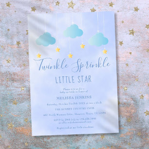 Twinkle Sprinkle Kleine Ster Boy Blue Baby Shower Kaart