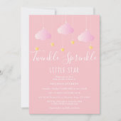 Twinkle Sprinkle Little Star Baby Meisje Douche Ro Kaart (Voorkant)