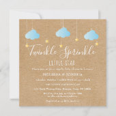 Twinkle Sprinkle Little Star Baby shower rustiek Kaart (Voorkant)