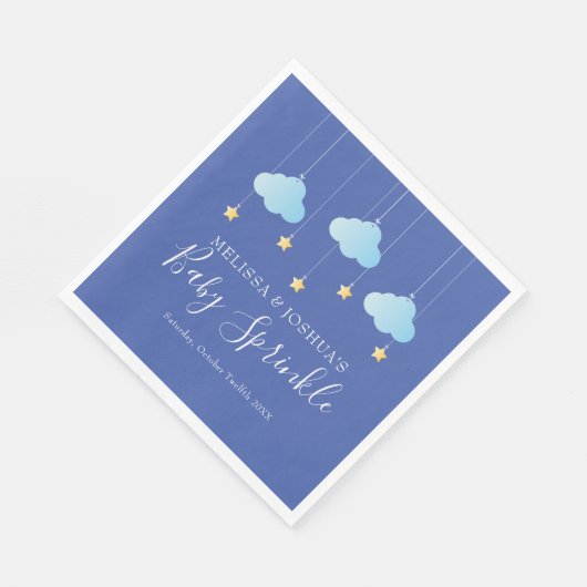 Twinkle Sprinkle Little Star Blauwe Baby Sprinkle Servet (Hoek)