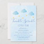 Twinkle Sprinkle Little Star Boy Blue Baby shower Kaart (Voorkant)