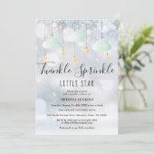 Twinkle Sprinkle Little Star Winter Baby shower Kaart (Staand voorkant)