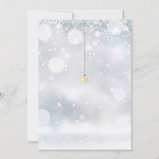 Twinkle Sprinkle Little Star Winter Baby shower Kaart (Achterkant)