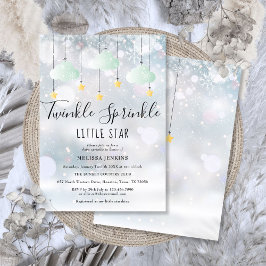 Twinkle Sprinkle Little Star Winter Baby shower Kaart