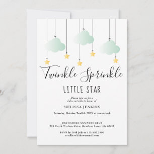 Twinkle Sprinkle Neutrale All In One Baby Shower Kaart