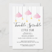Twinkle Sprinkle Roze Meisje All In One Baby Showe Kaart (Voorkant)
