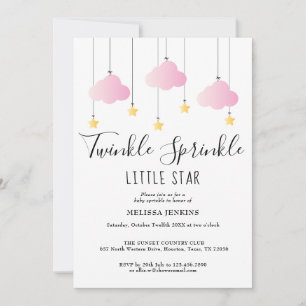 Twinkle Sprinkle Roze Meisje All In One Baby Showe Kaart
