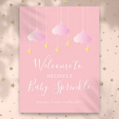 Twinkle Sprinkle Roze Welkom Baby Meisje Feest Poster