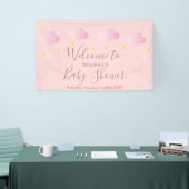 Twinkle Sprinkle Roze Welkom Baby Meisje Spandoek (Beurs)