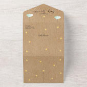 Twinkle Sprinkle Rustische Geslachtsonafhankelijke All In One Uitnodiging (Buitenkant)
