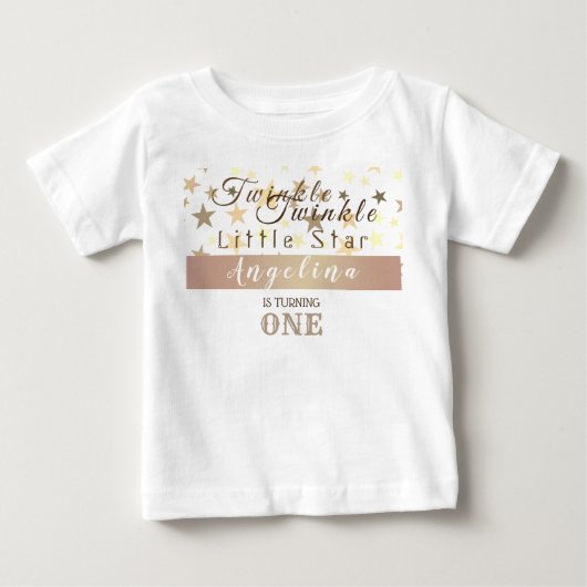 Twinkle Star 1e Verjaardag Baby Meisje (Voorkant)